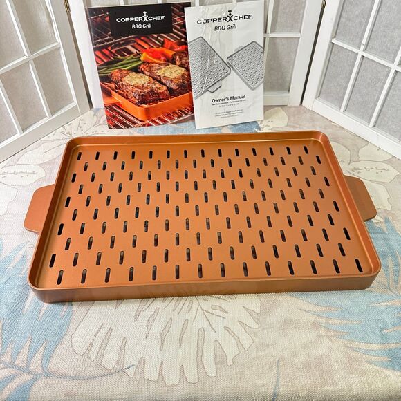 COPPER CHEF X- Design Barbecue Pan 12”x 18”  New - Picture 2 of 11